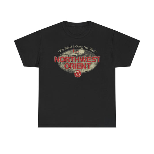 Northwest Orient Airlines 1969 Distressed Print T-shirt
