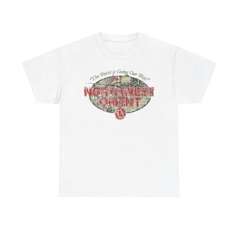 Load image into Gallery viewer, Northwest Orient Airlines 1969 Distressed Print T-shirt
