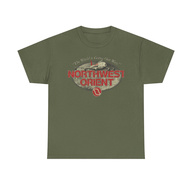 Load image into Gallery viewer, Northwest Orient Airlines 1969 Distressed Print T-shirt
