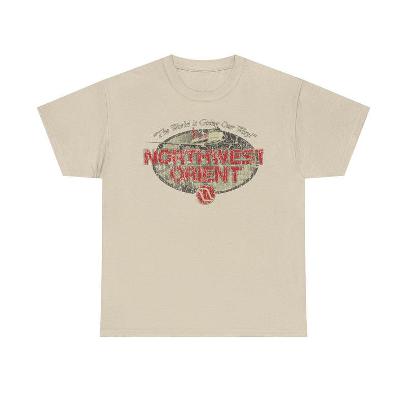 Load image into Gallery viewer, Northwest Orient Airlines 1969 Distressed Print T-shirt
