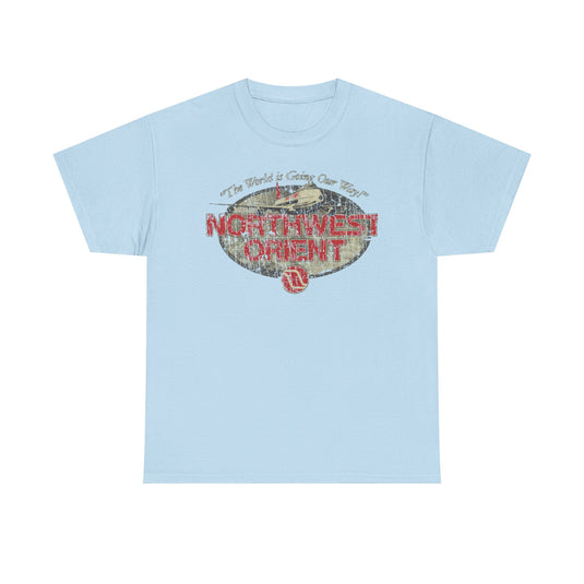 Northwest Orient Airlines 1969 Distressed Print T-shirt
