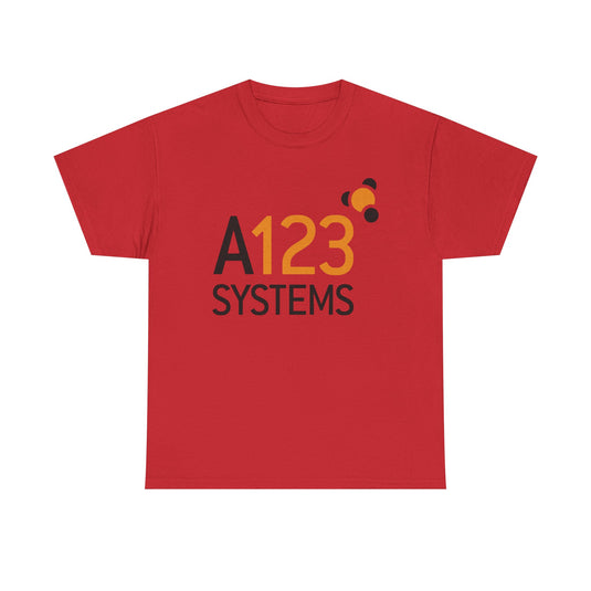 A123 Systems T-Shirt - Battery Technology Industry Bankrupt Logo Tee