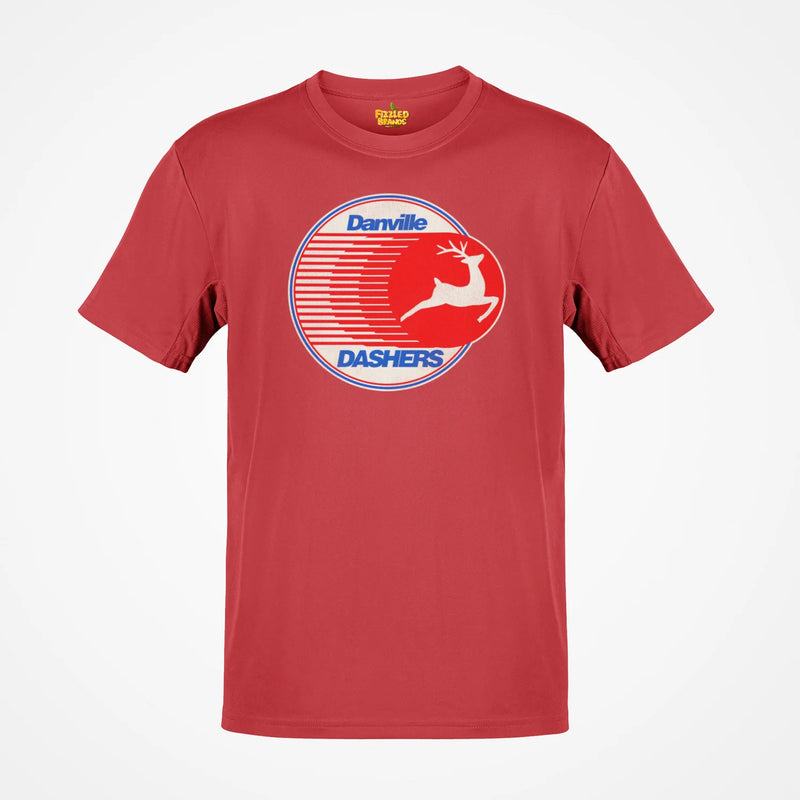 Load image into Gallery viewer, Danville Dashers Red Blue Logo Hockey Team T-shirt
