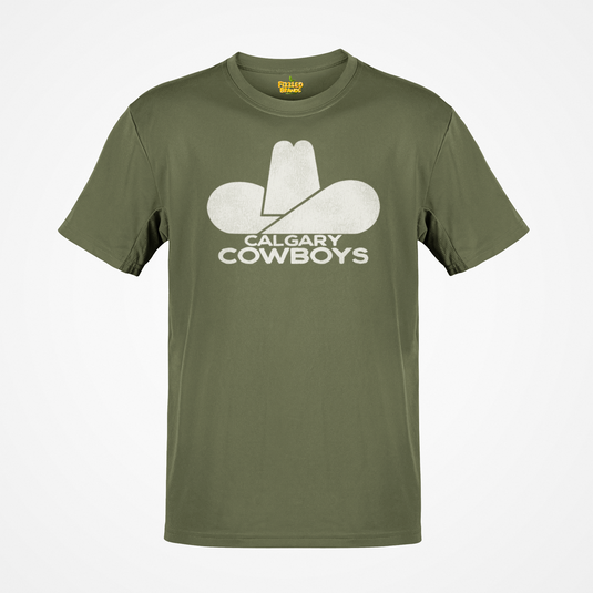Calgary Cowboys Hockey Team Nostalgic Logo T-shirt