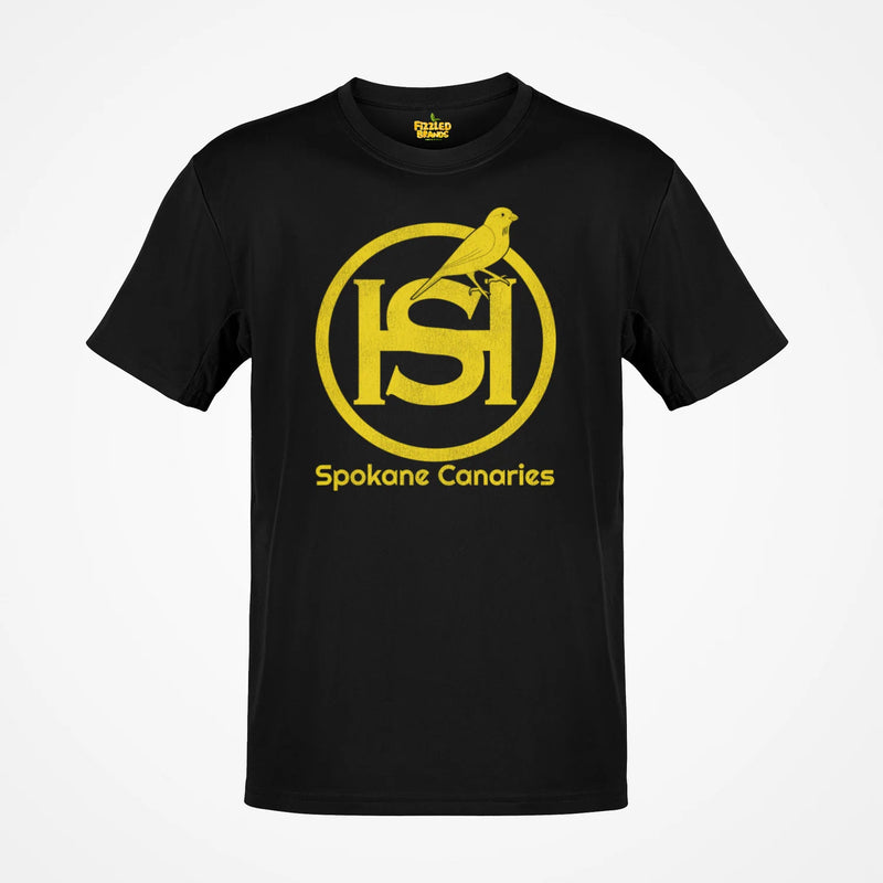 Load image into Gallery viewer, Spokane Canaries Hockey Team Nostalgic Logo T-shirt
