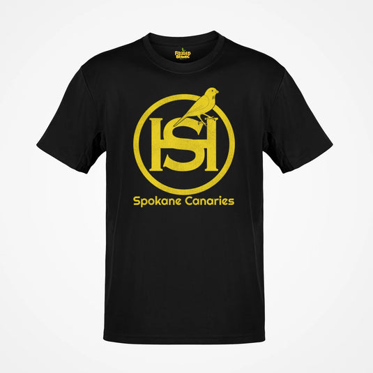 Spokane Canaries Hockey Team Nostalgic Logo T-shirt