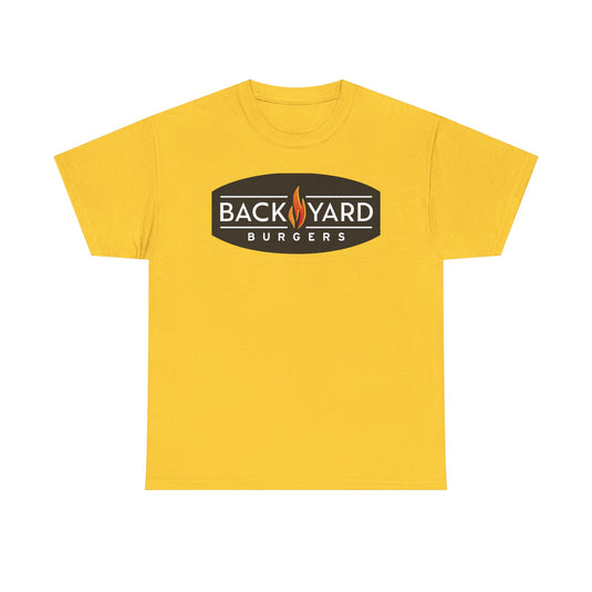 Back Yard Burgers T-Shirt - Restaurant Industry Bankrupt Defunct Logo Tee