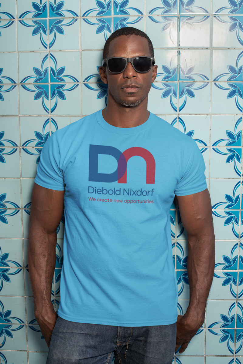 Load image into Gallery viewer, Diebold Nixdorf T-Shirt - Fintech Industry Bankrupt Defunct Logo Tee

