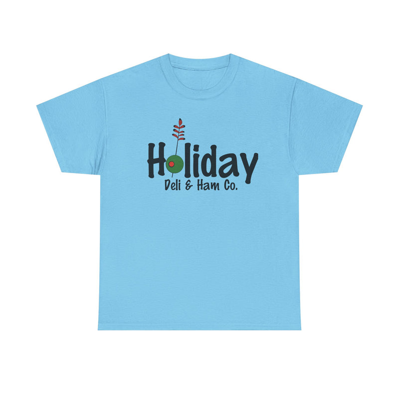 Load image into Gallery viewer, Holiday Deli and Ham T-Shirt - Restaurant Industry Bankrupt Defunct Logo Tee
