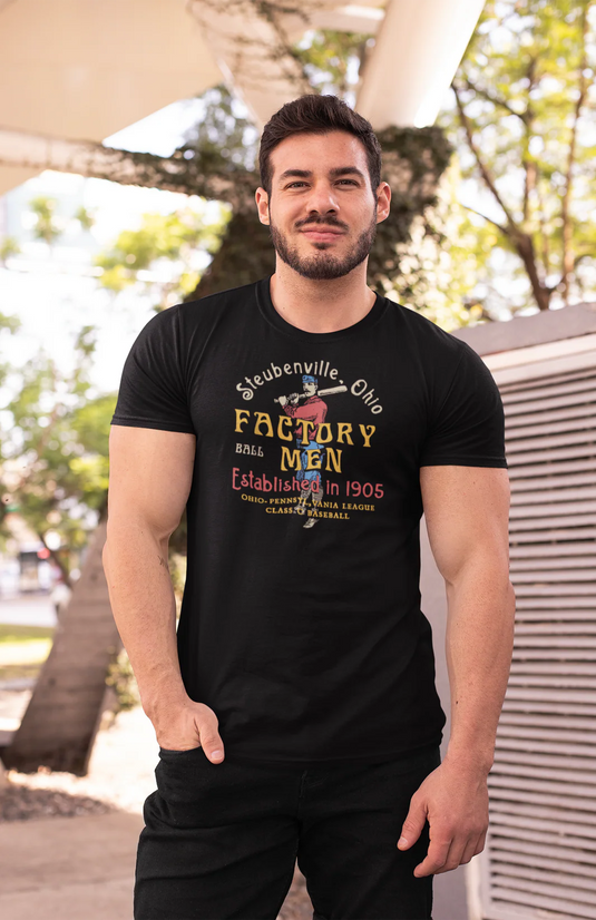 Steubenville Ohio Factory Men Nostalgic Retro Baseball Team T-shirt