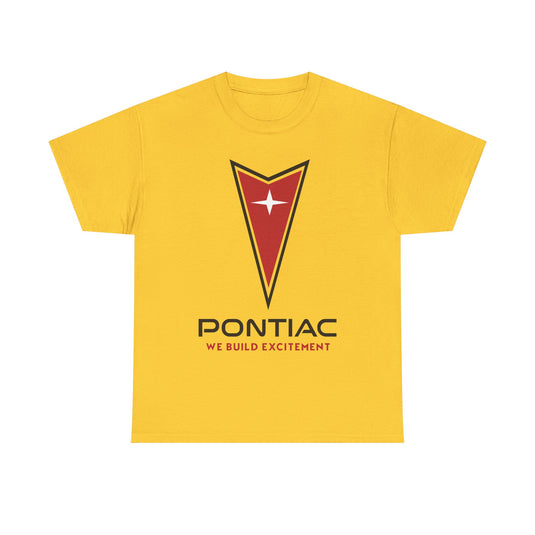 Pontiac We Build Excitement Red Arrow Star Logo Classic T-shirt
