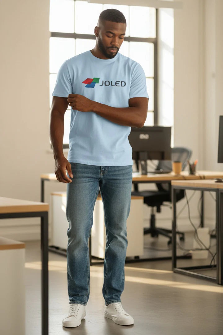 Load image into Gallery viewer, JOLED T-Shirt - OLED Display Industry Bankrupt Logo Tee
