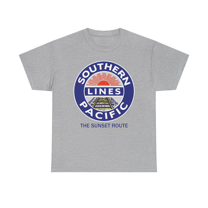 Load image into Gallery viewer, Southern Pacific Lines Sunset Route Railroad Logo Vintage T-Shirt

