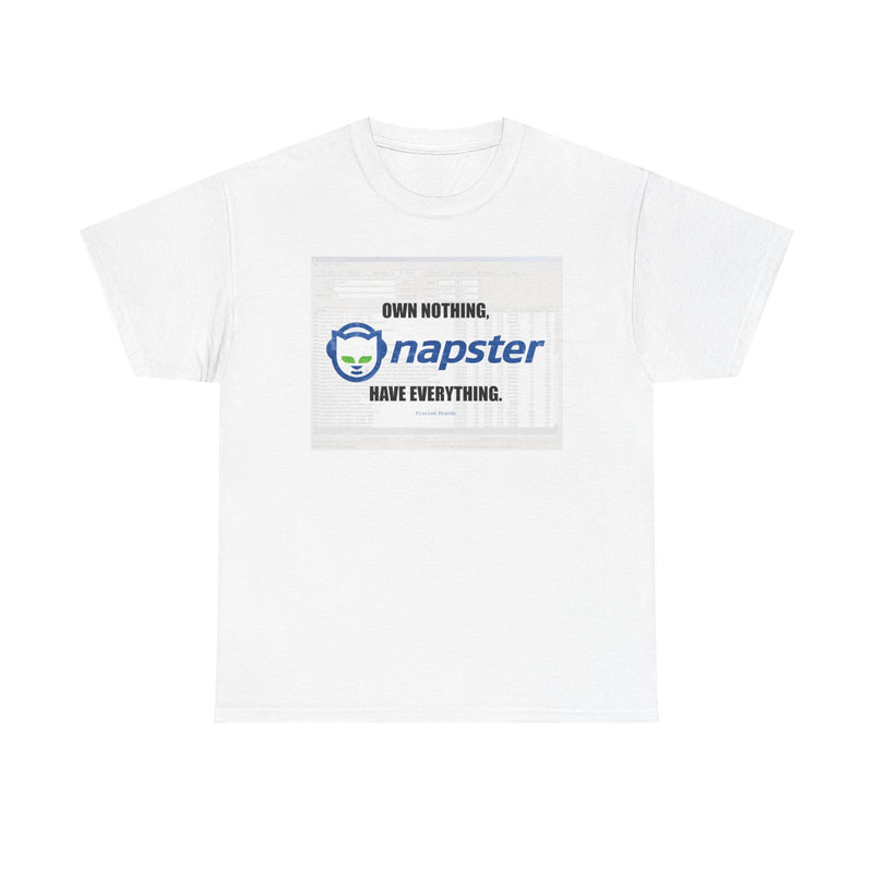 Load image into Gallery viewer, Napster Own Nothing Have Everything Nostalgic Logo T-shirt
