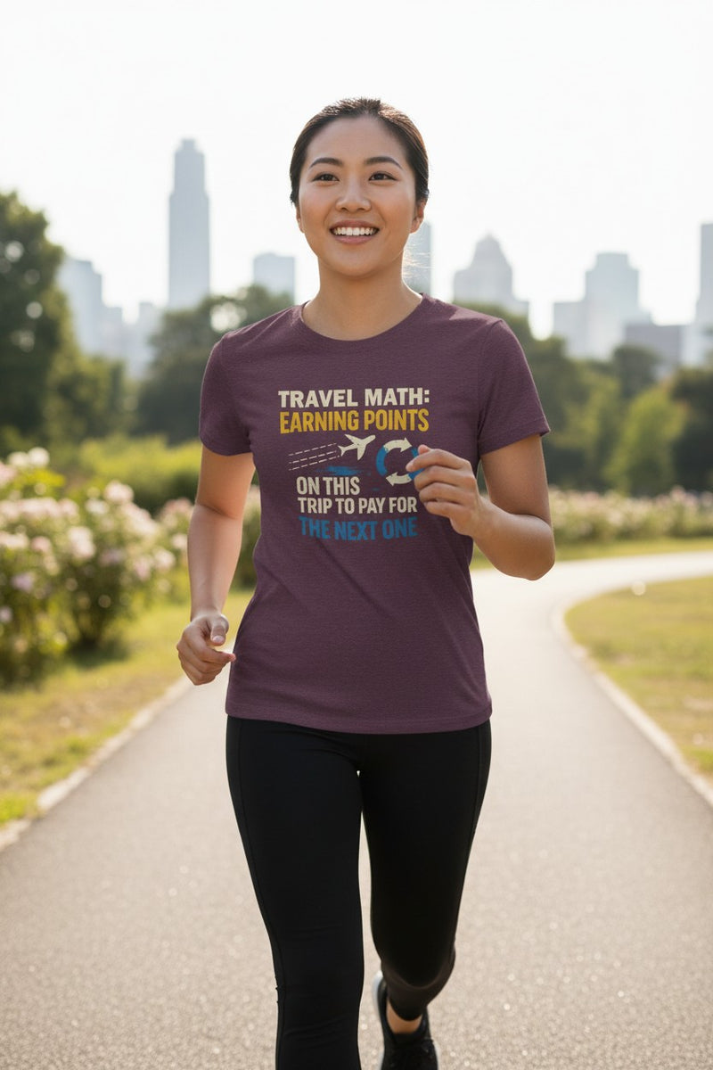 Load image into Gallery viewer, Travel Math Earning Points Credit Card Miles Travel T-shirt
