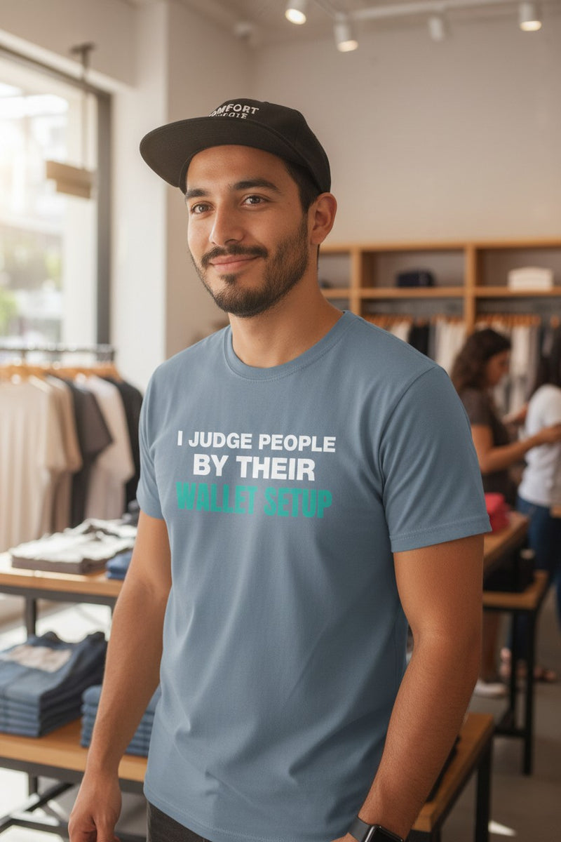 Load image into Gallery viewer, Wallet Setup Credit Card Points Miles Travel Teal T-shirt
