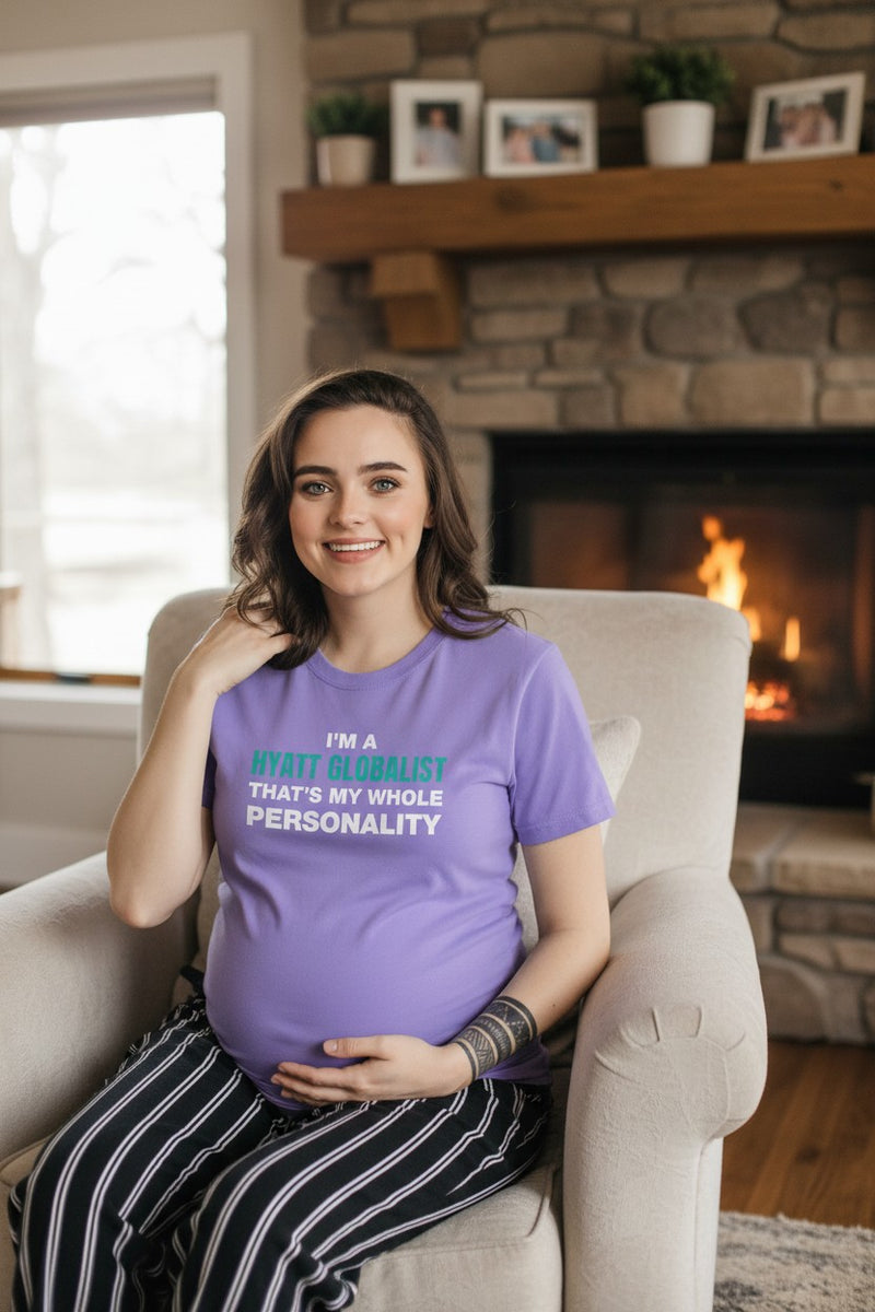 Load image into Gallery viewer, Hyatt Globalist Personality Credit Card Points Miles Travel Teal T-shirt
