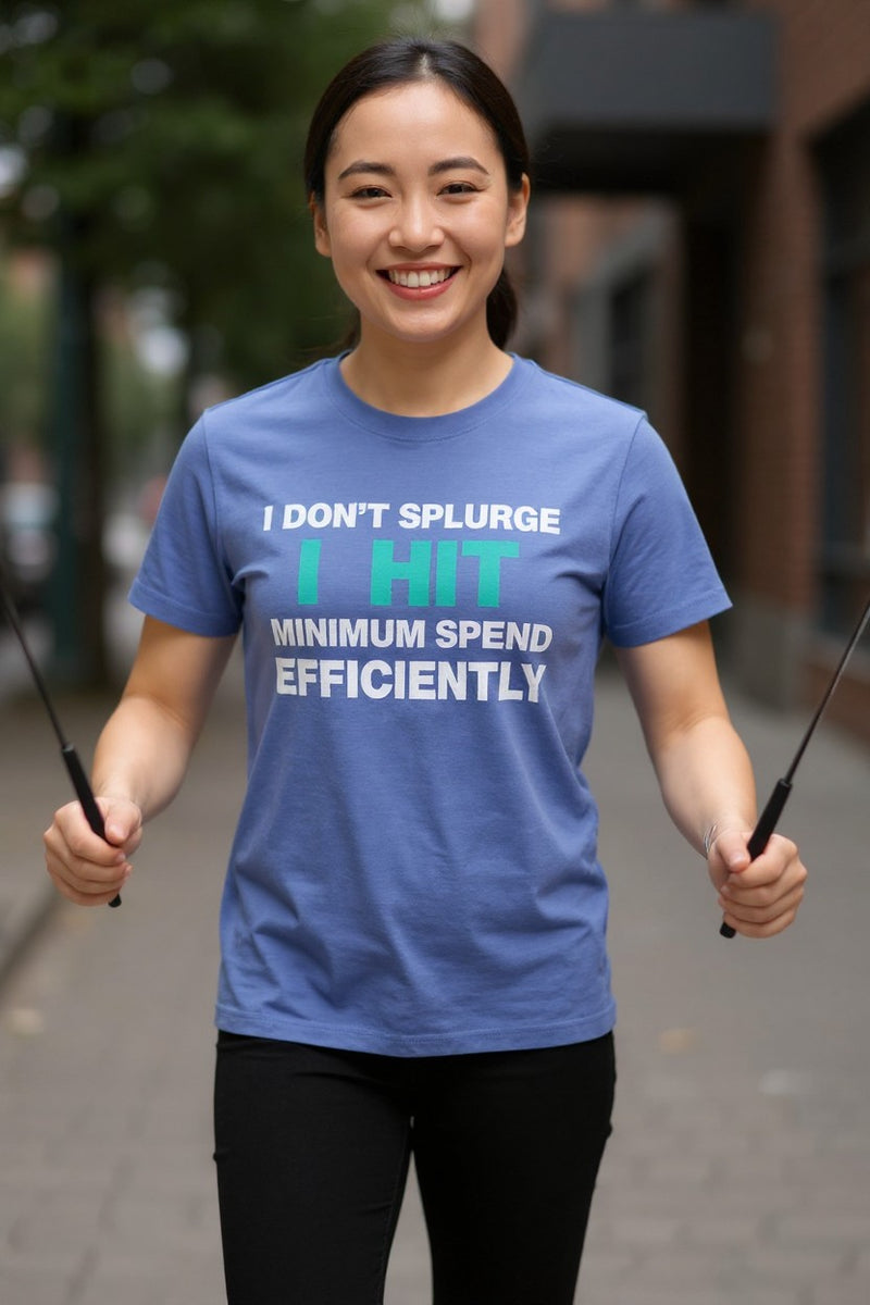 Load image into Gallery viewer, Minimum Spend Credit Card Bonus Point Miles Travel Teal T-shirt
