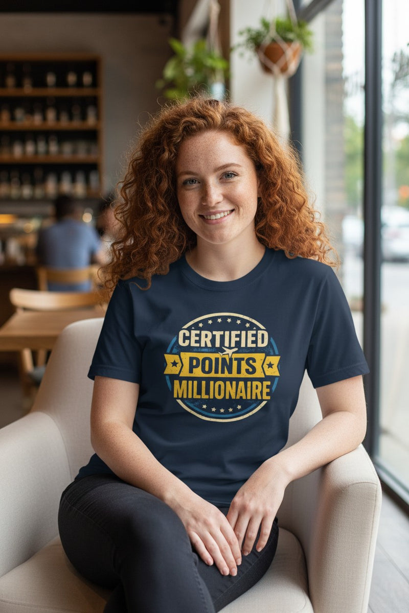 Load image into Gallery viewer, Certified Points Millionaire Credit Card Points Travel T-shirt
