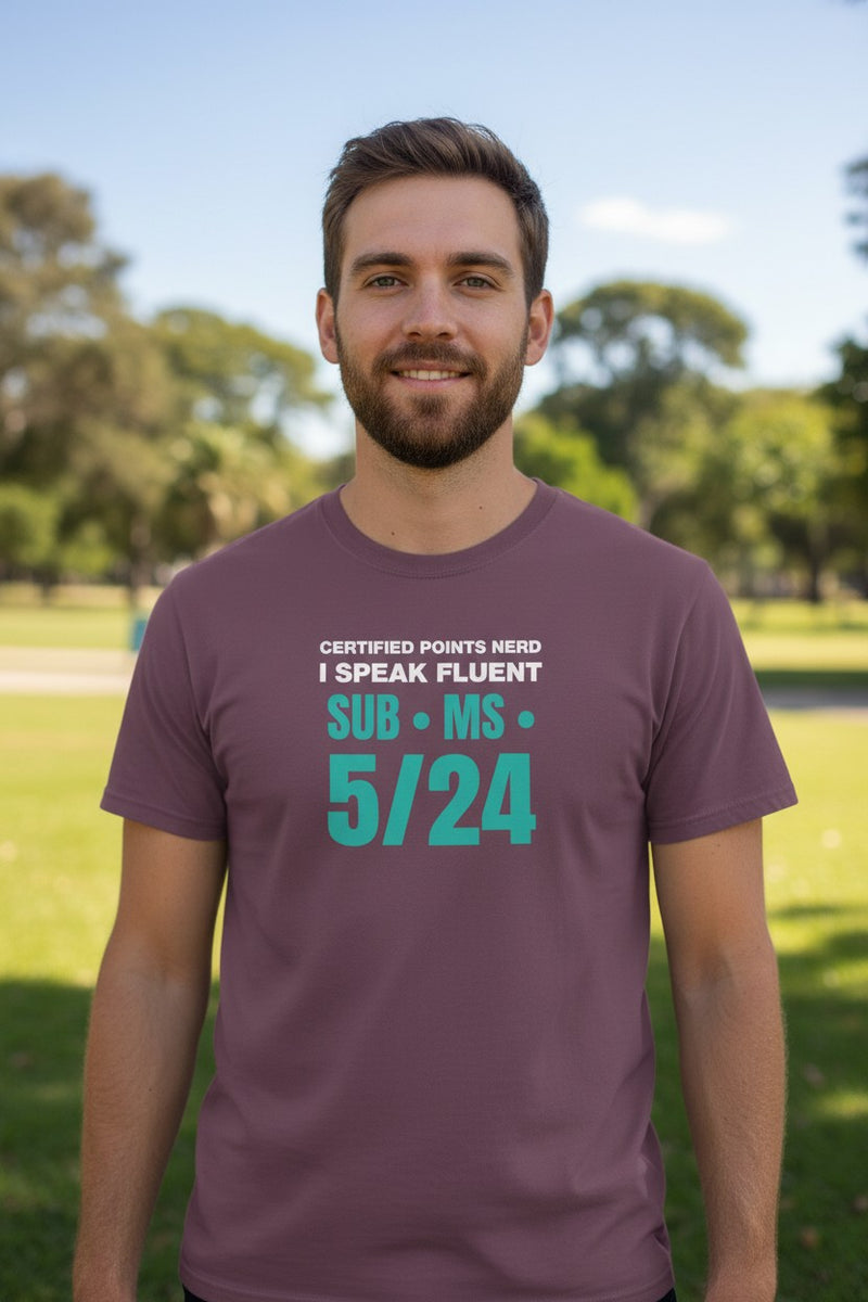 Load image into Gallery viewer, Credit Card Points Miles Fluent Jargon Funny Travel Teal T-shirt
