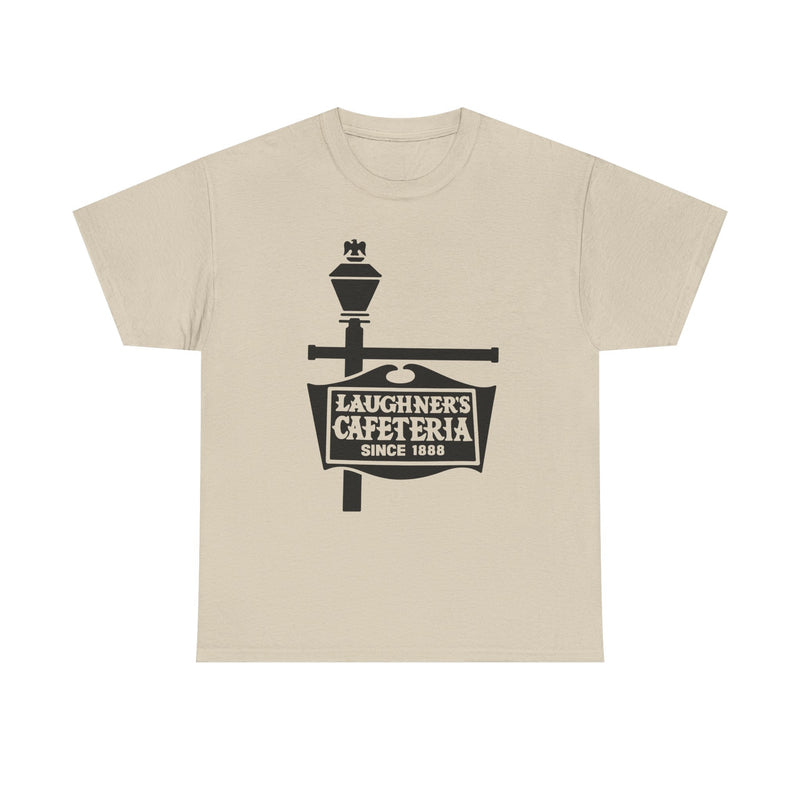 Load image into Gallery viewer, Laughner's Cafeteria T-Shirt - Restaurant Industry Bankrupt Logo Tee
