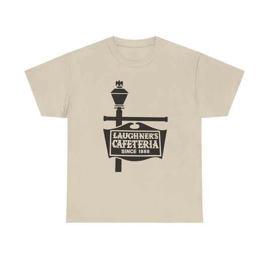 Laughner's Cafeteria T-Shirt - Restaurant Industry Bankrupt Logo Tee