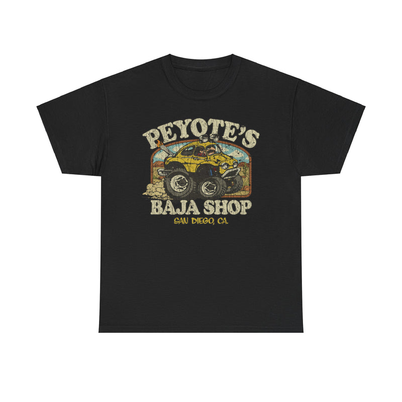 Load image into Gallery viewer, Peyotes Baja Shop San Diego California Car T-shirt
