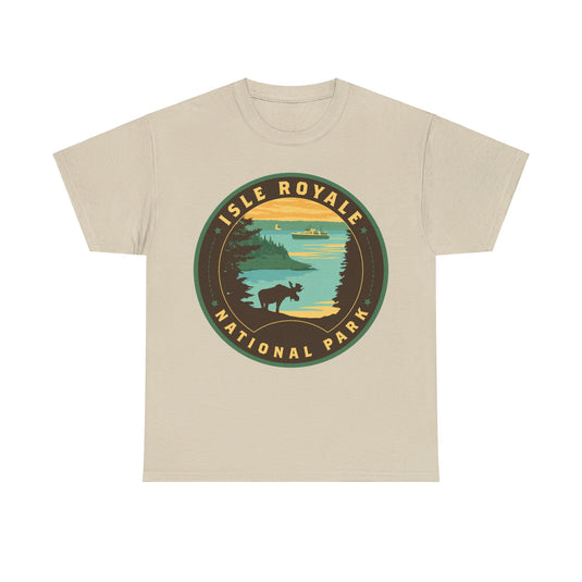 Isle Royale National Park Michigan Round Logo T-shirt