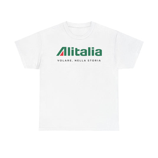 Alitalia Volare Nella Storia Vintage Italian Airline Logo Aviation T-shirt