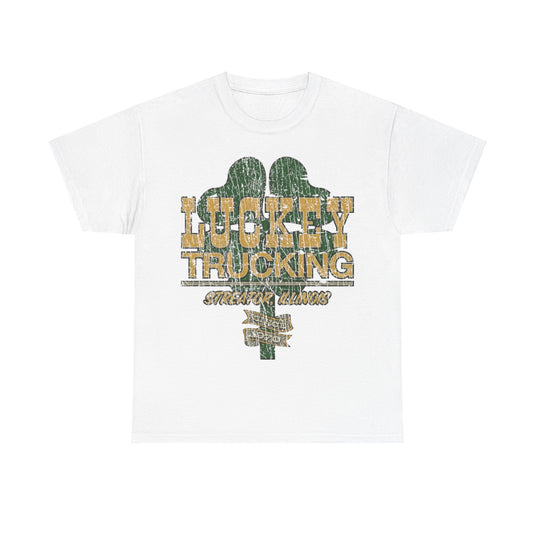 Luckey Trucking Streator IL 1970 Distressed Print T-shirt