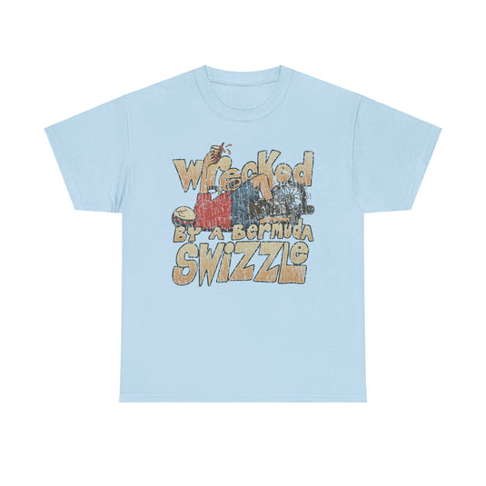 Wrecked by a Bermuda Swizzle 1983 Alcohol Vacation T-shirt