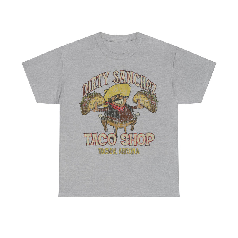 Load image into Gallery viewer, Dirty Sanchez Taco Shop 1982 Restaurant Distressed Print T-shirt
