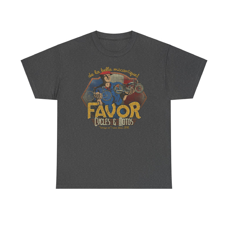 Load image into Gallery viewer, Favor Cycles Motos de la Belle Mcanique Bicycle T-shirt
