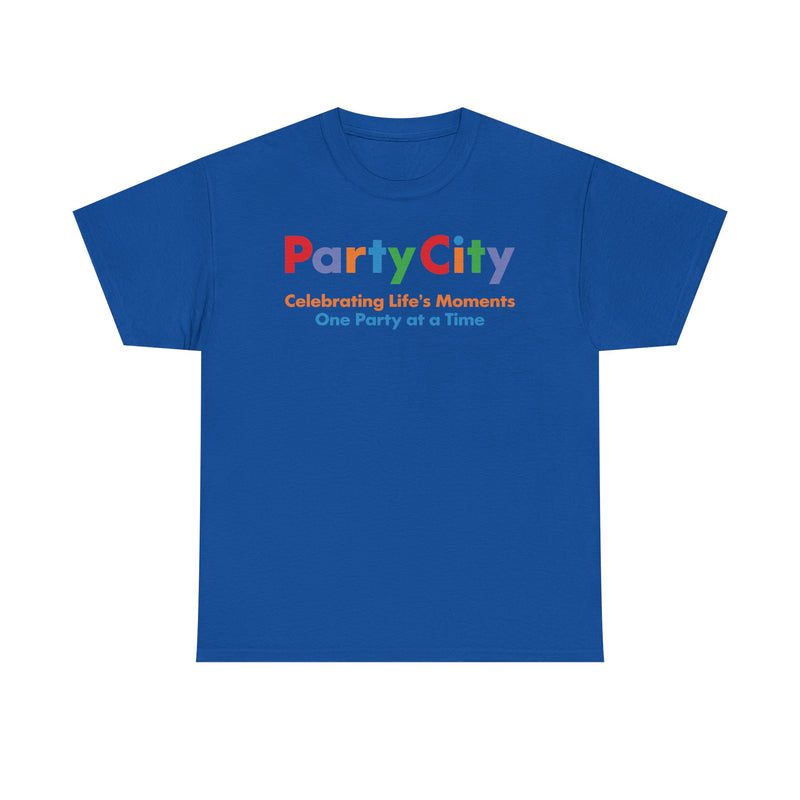 Load image into Gallery viewer, Party City Defunct Party Supply Store T-Shirt Celebrating Life&#39;s Moments Tee

