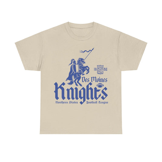 Des Moines Knights Est 1982 Iowa Football Team T-shirt