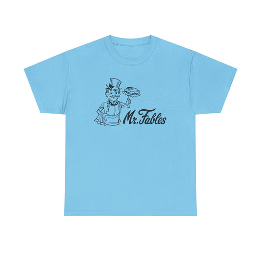 Mr. Fables T-Shirt - Fast Food Restaurant Industry Defunct Logo Tee