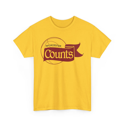 Worcester Counts Basketball 1989 Massachusetts T-shirt