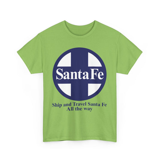 Santa Fe Cross Logo Ship Travel Railroad Vintage Train T-Shirt