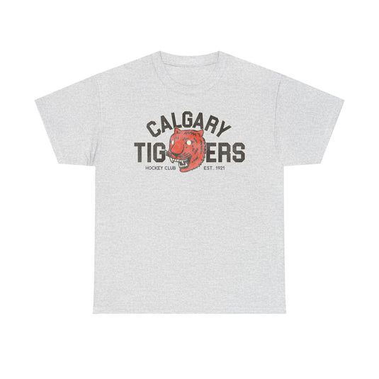 Calgary Tigers Hockey Team Nostalgic Logo T-shirt