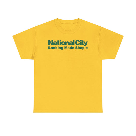 National City Banking Made Simple Financial Logo Bank Ohio T-Shirt