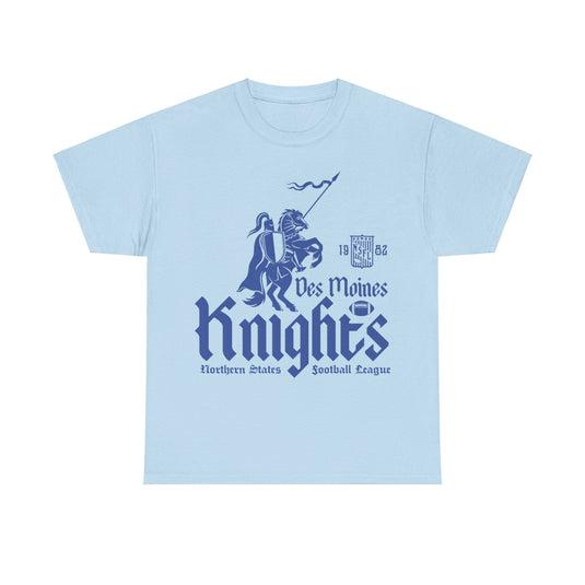 Des Moines Knights Est 1982 Iowa Football Team T-shirt