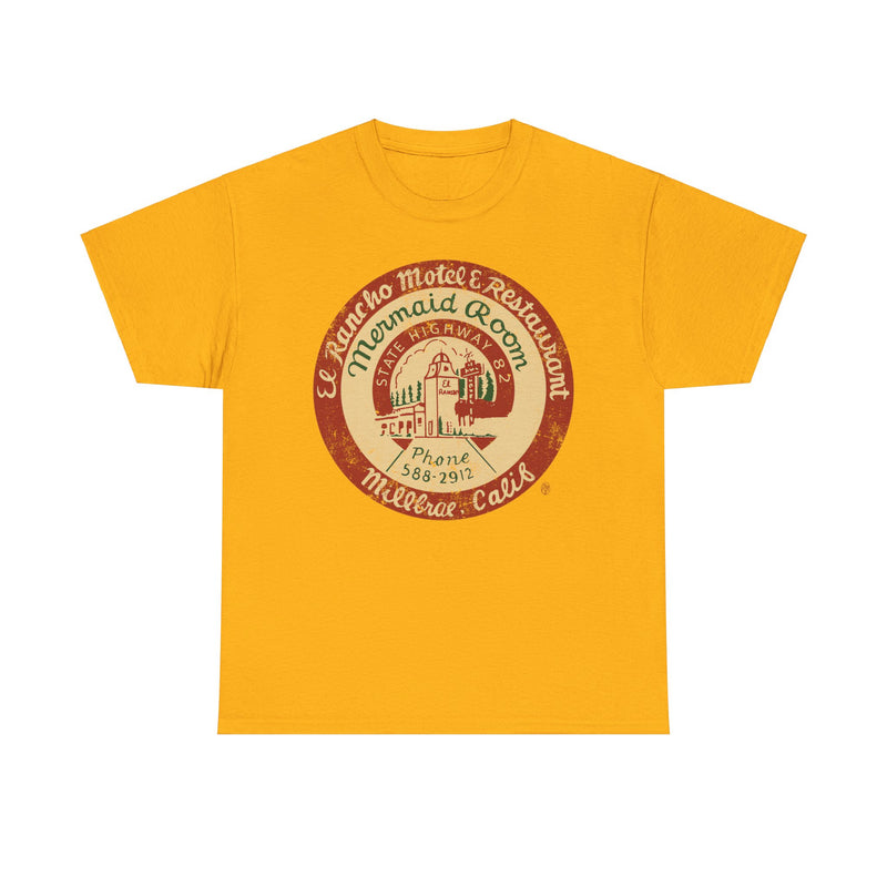 Load image into Gallery viewer, El Rancho Motel and Restaurant 1948 Millbrae California Restaurant T-shirt
