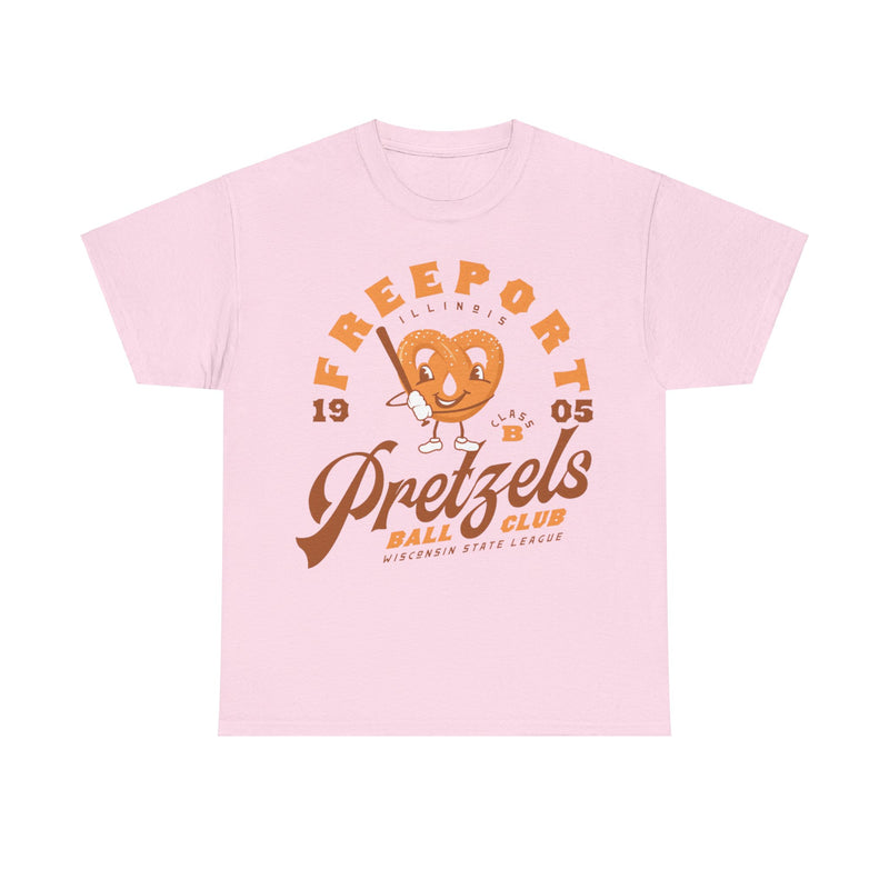 Load image into Gallery viewer, Freeport Pretzels Est 1905 Illinois Baseball T-shirt
