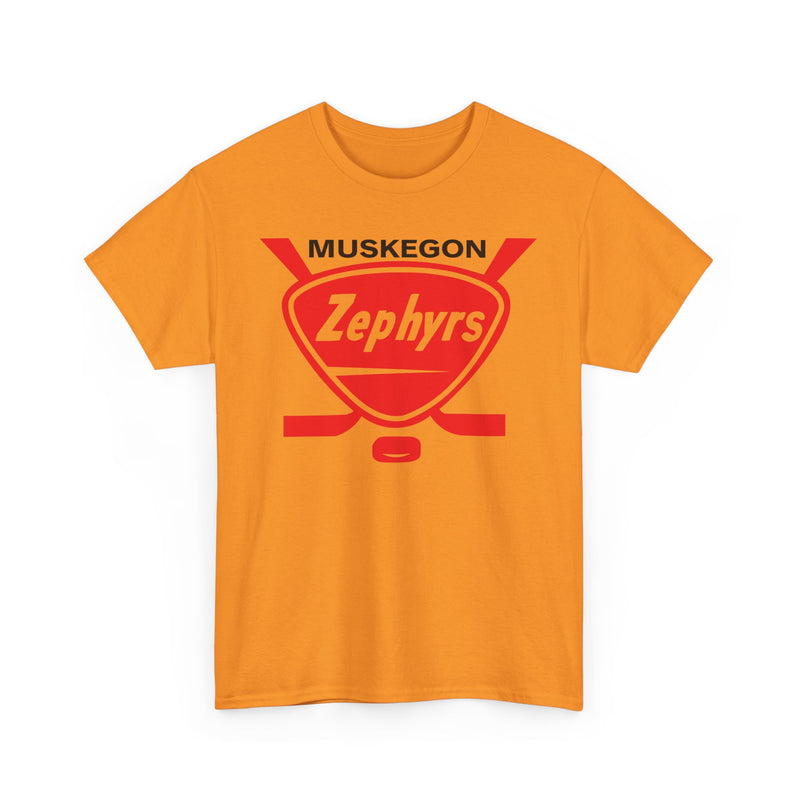 Load image into Gallery viewer, Muskegon Zephyrs International Hockey League 1960-1965 Michigan T-shirt
