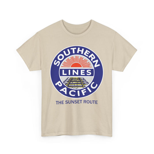 Southern Pacific Lines Sunset Route Railroad Logo Vintage T-Shirt