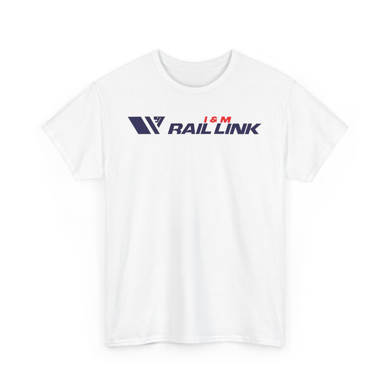 Load image into Gallery viewer, I&amp;M Rail Link Railroad Vintage Train Railway Logo T-Shirt
