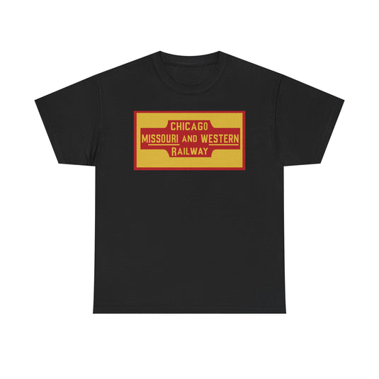 Chicago Missouri Western Railway Vintage Railroad Logo Train T-Shirt