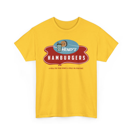 Henry's Hamburgers Vintage Drive-In Chain Restaurant Logo T-Shirt