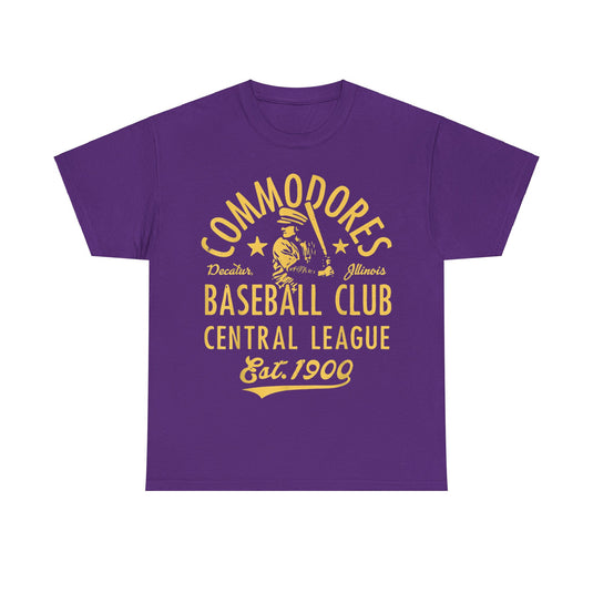 Decatur Commodores Est 1900 Illinois Baseball T-shirt