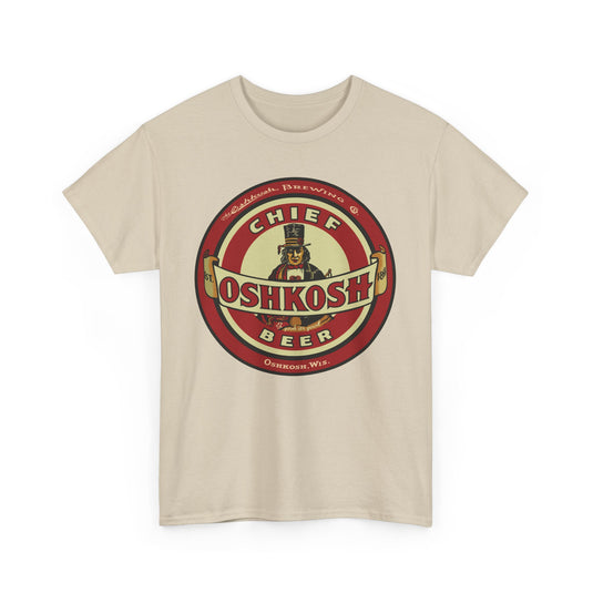 Oshkosh Beer Chief Logo Brewing Co Wisconsin T-Shirt